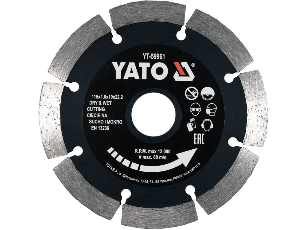 Yato YT-59961 Tarcza diamentowa do betonu 115 mm