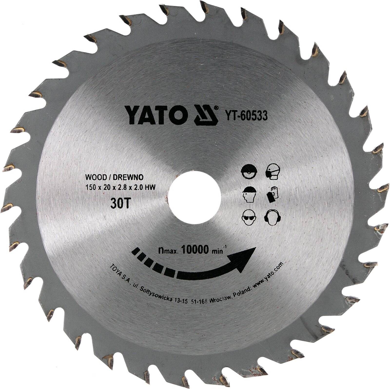 Yato YT-60533 Tarcza widiowa do drewna 150x30Tx20