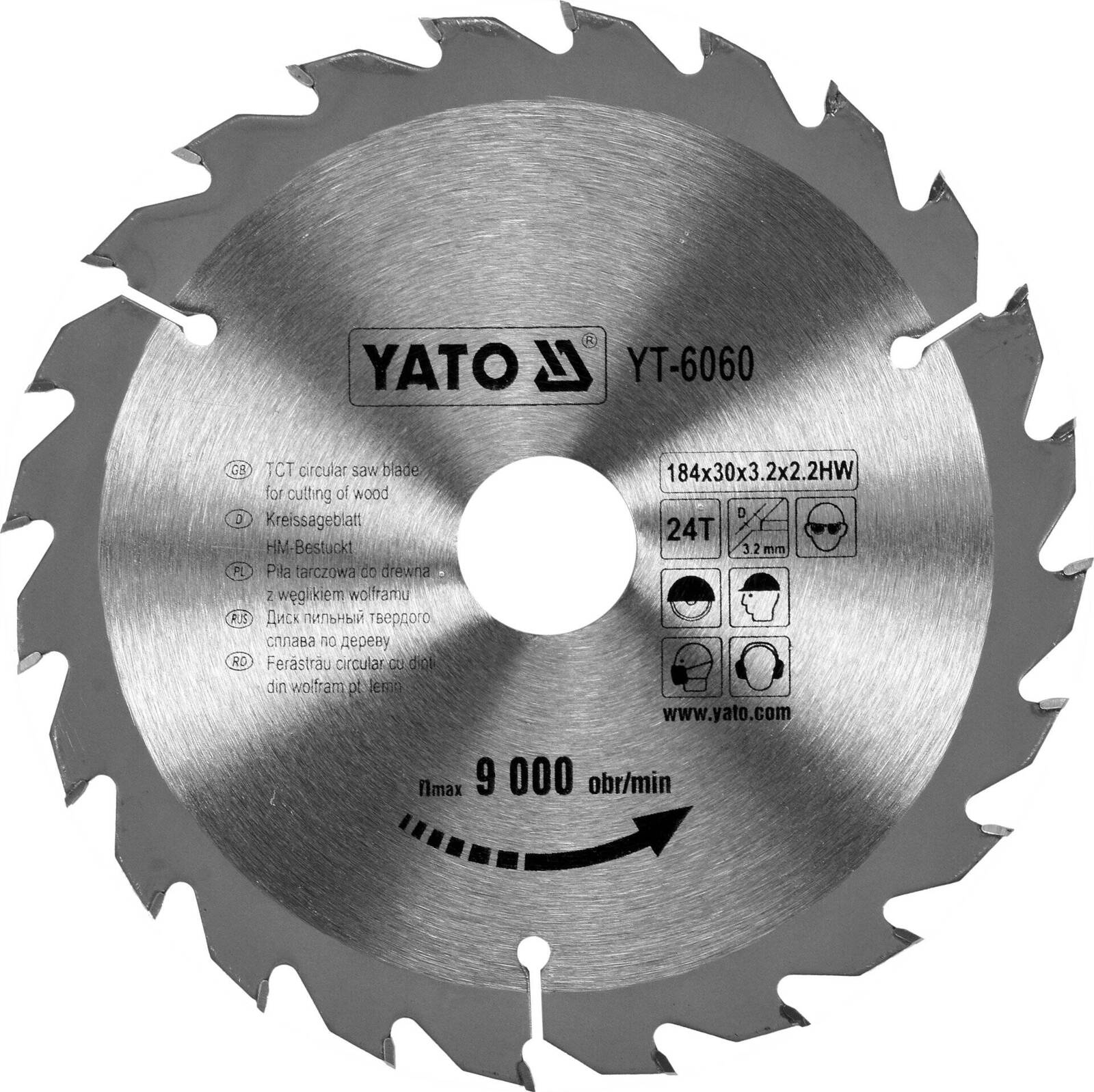 Yato YT-6060 Tarcza widiowa 184x24Tx30mm