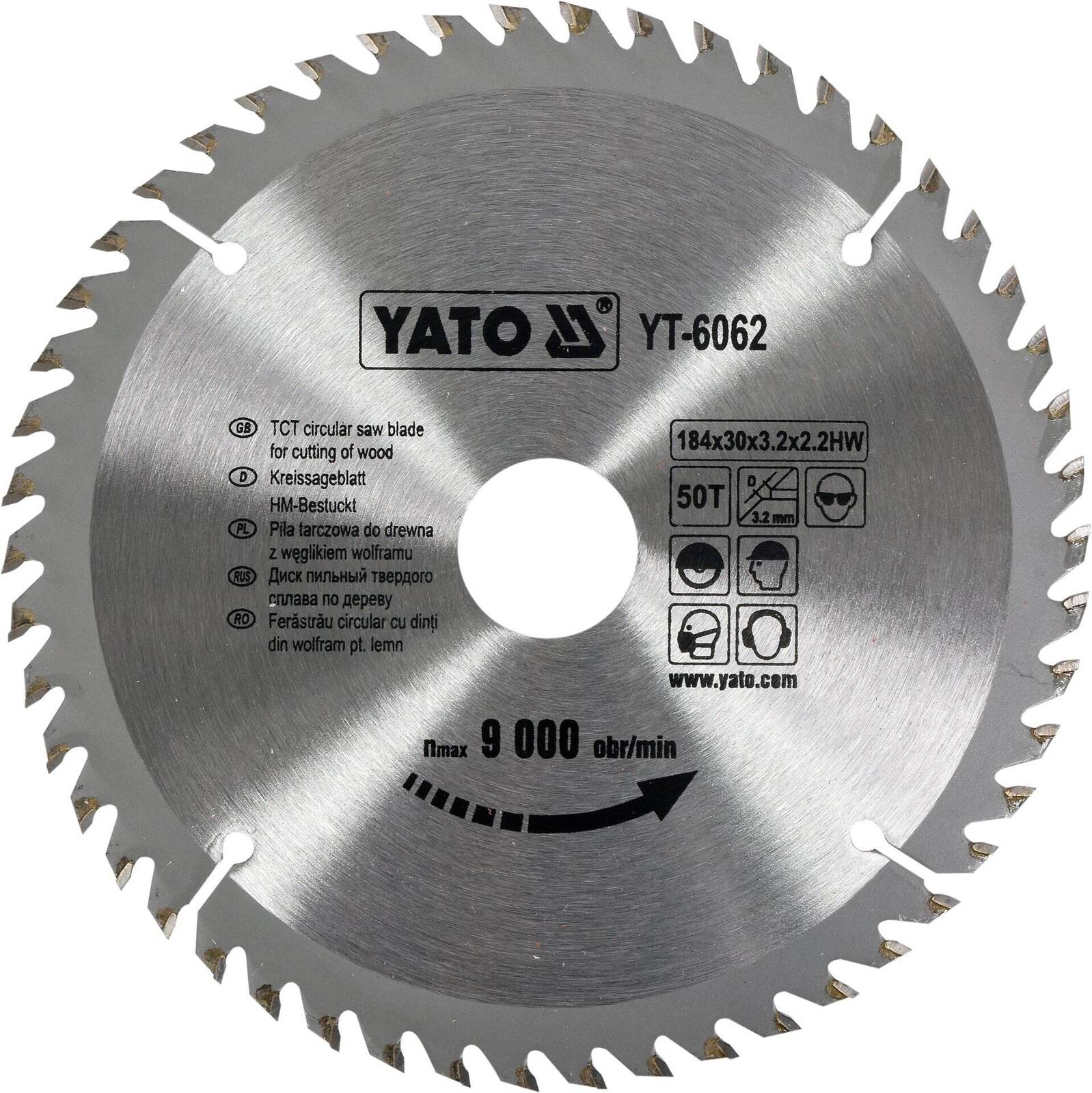 Yato YT-6062 Tarcza widiowa do drewna 184x50Tx30