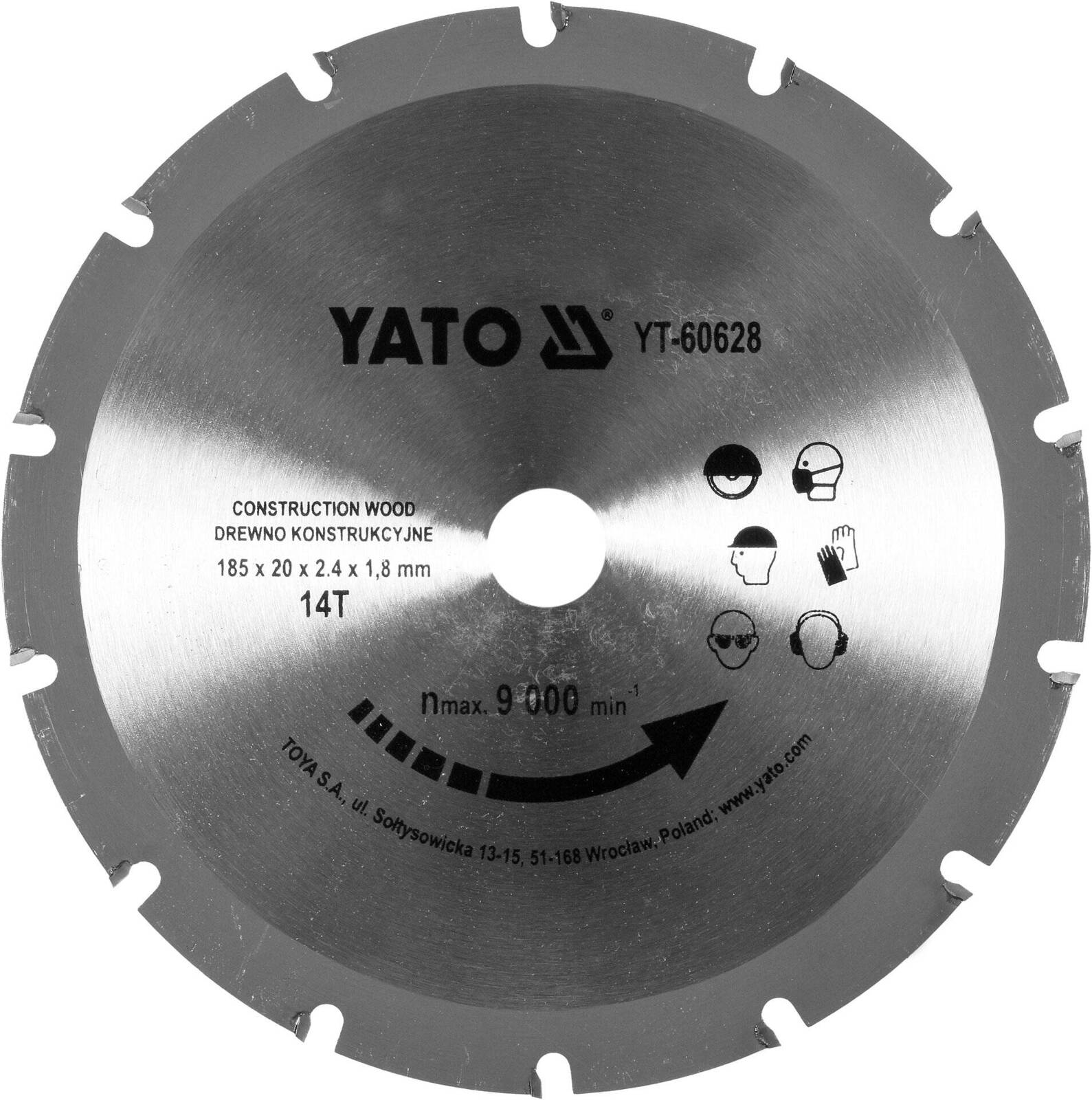 Yato YT-60628 Tarcza 185/14T 20mm