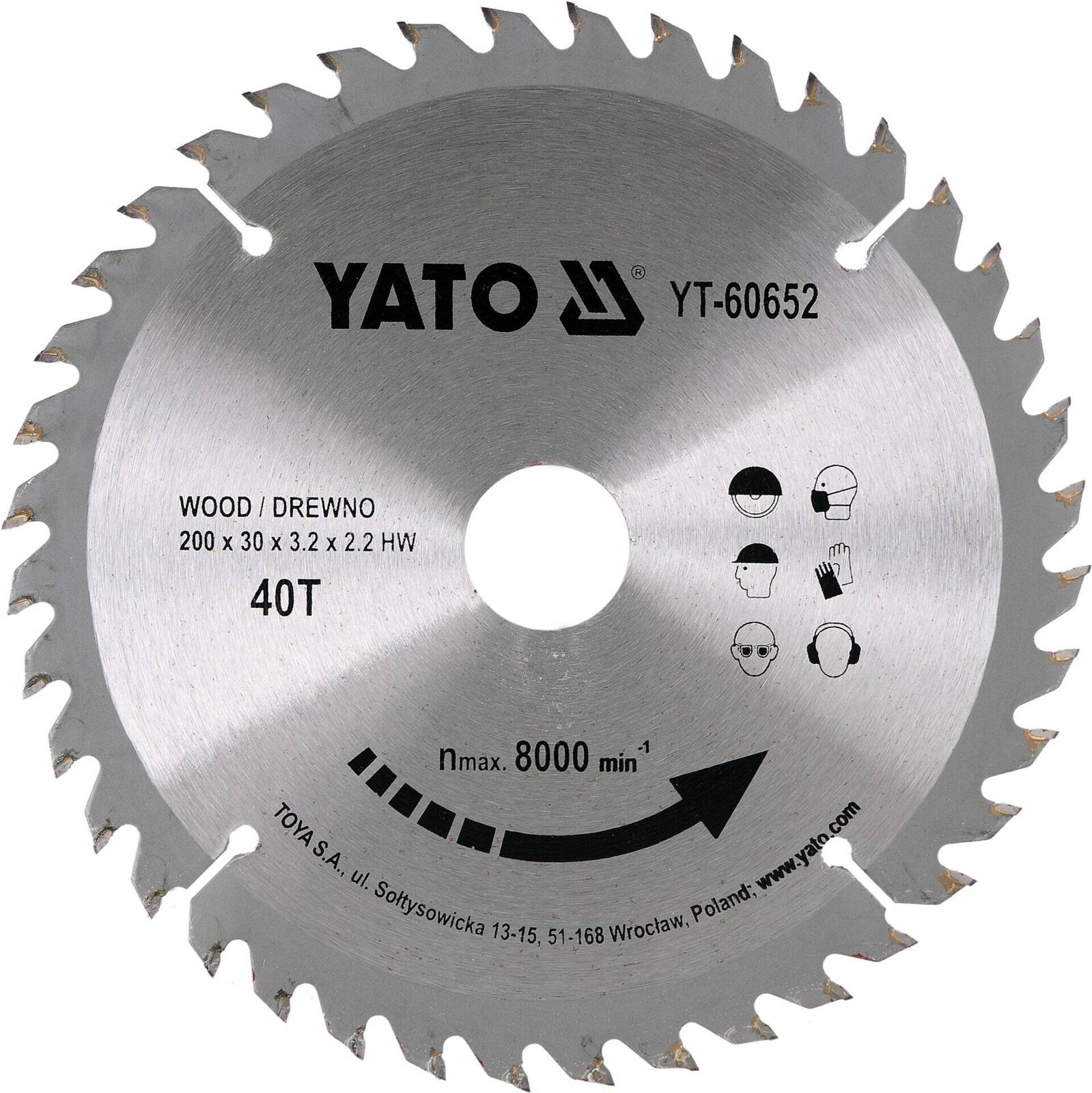 Yato YT-60652 Tarcza widiowa 200x40Tx30mm