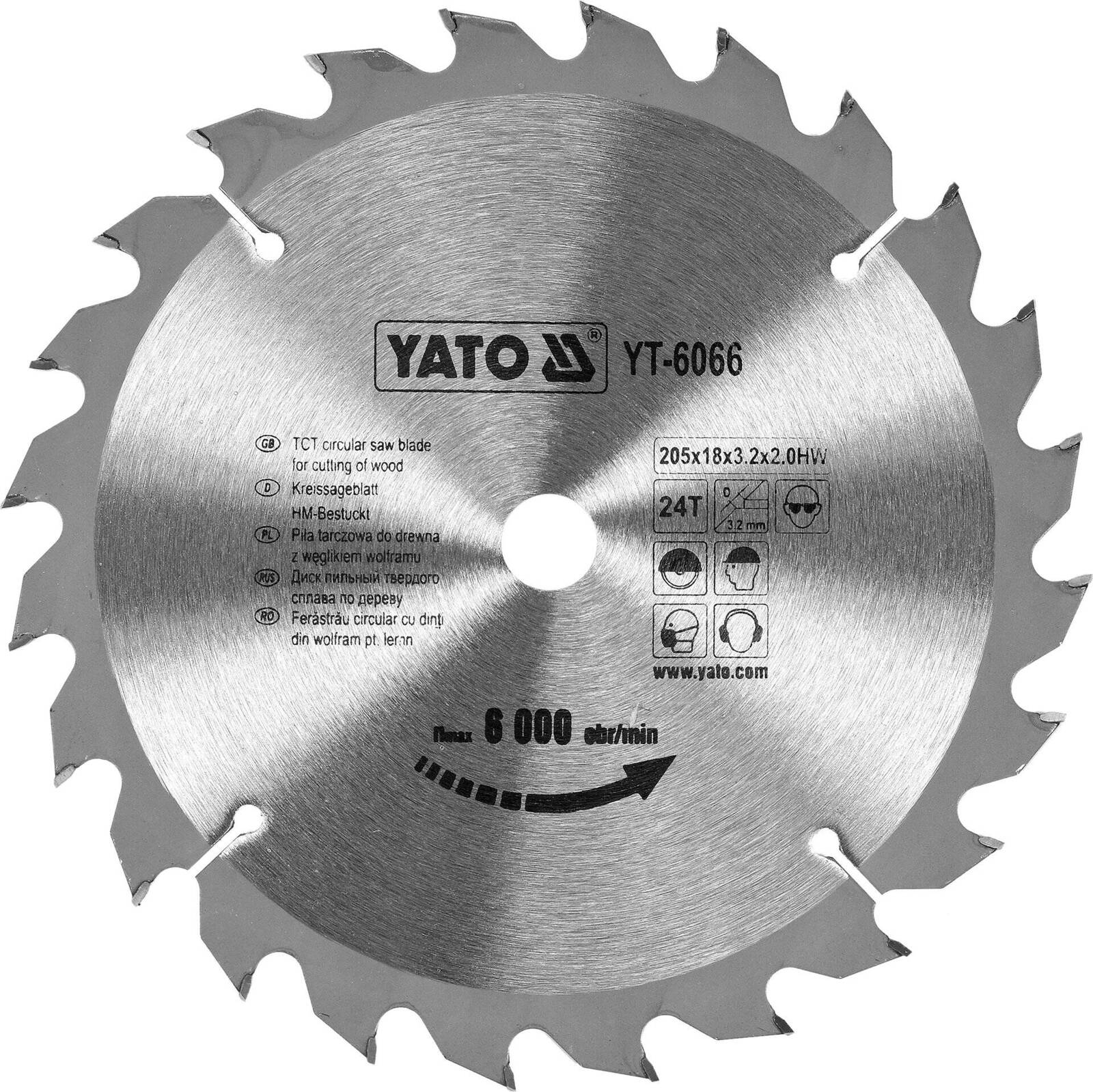 Yato YT-6066 Tarcza widiowa 205x24Tx18mm